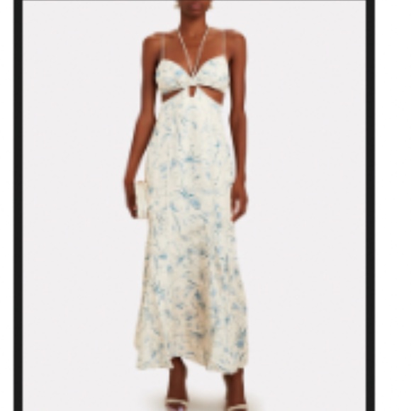 Significant Other Anica Cut-Out Linen-Blend Maxi Dress - Picture 3 of 8